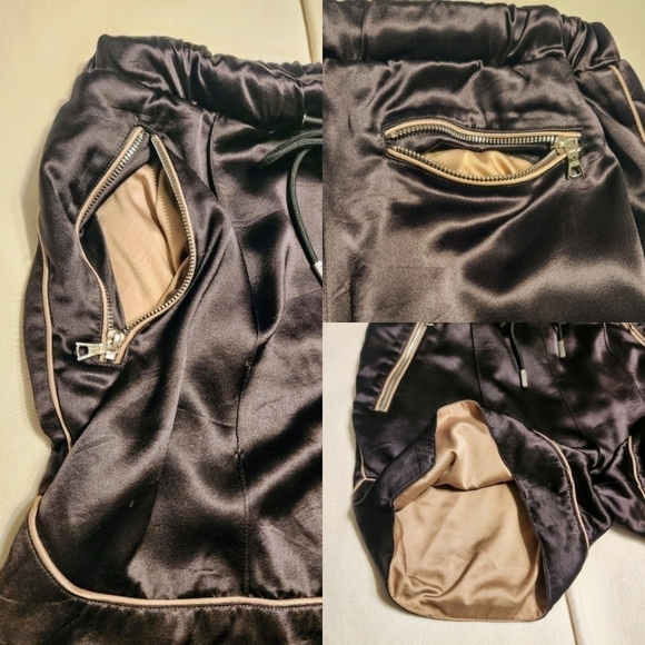 Keiser Clark Reversible Satin Track Shorts Brown Small - Picture 7 of 9